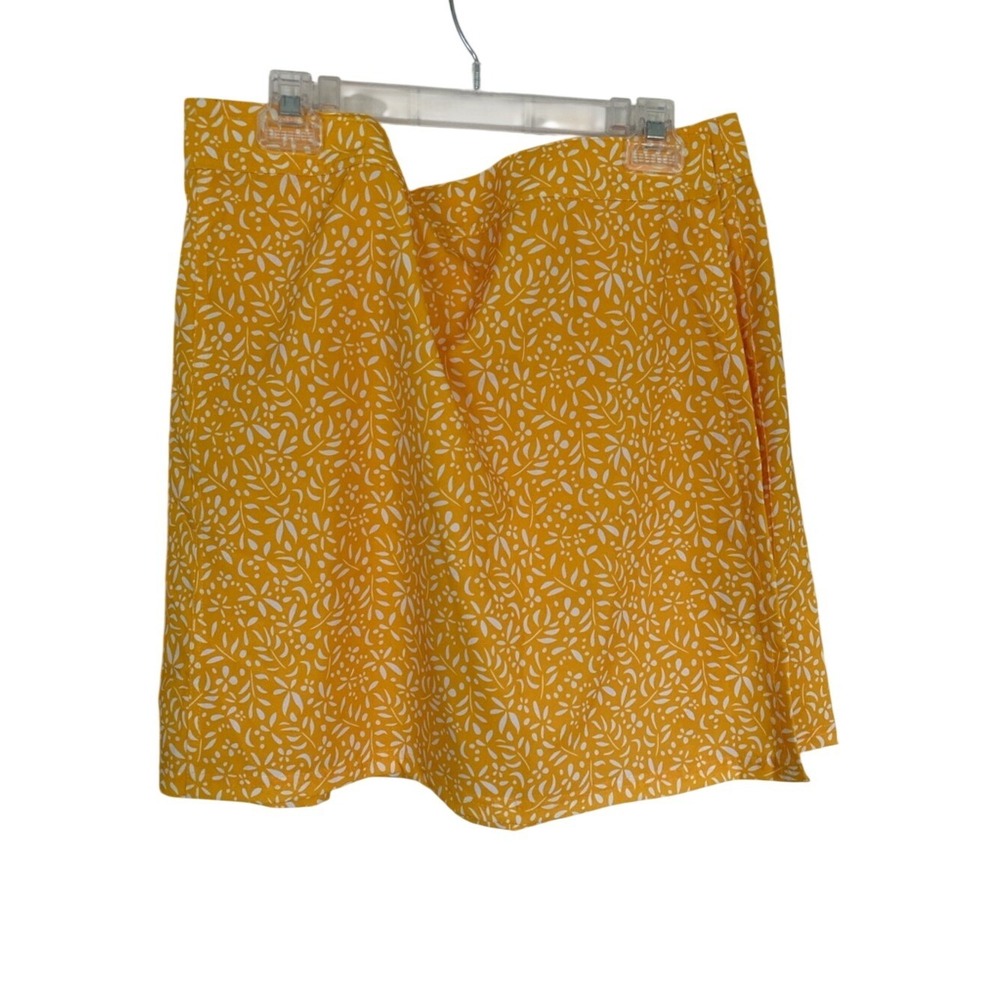 Rip Skirt Hawaii‎ Yellow Floral A-Line Wrap Skirt Size Large Outdoors Beach